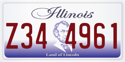 IL license plate Z344961