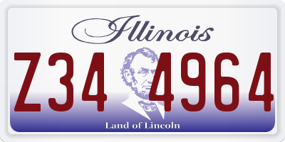 IL license plate Z344964