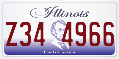 IL license plate Z344966