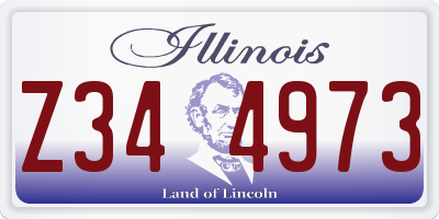 IL license plate Z344973
