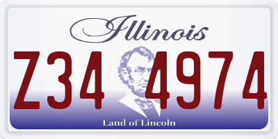 IL license plate Z344974
