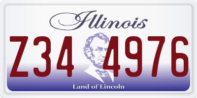 IL license plate Z344976