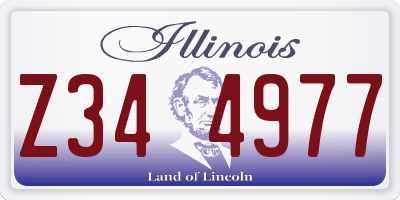 IL license plate Z344977