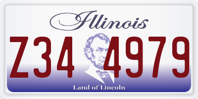 IL license plate Z344979