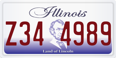 IL license plate Z344989