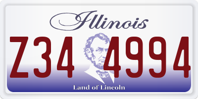 IL license plate Z344994