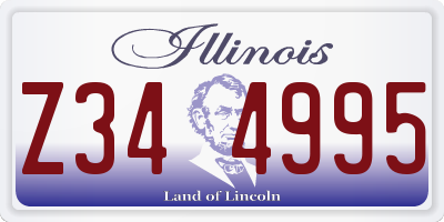 IL license plate Z344995
