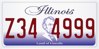 IL license plate Z344999