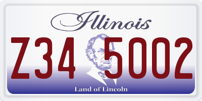 IL license plate Z345002