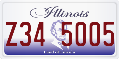 IL license plate Z345005