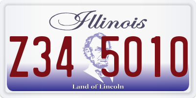 IL license plate Z345010