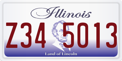 IL license plate Z345013