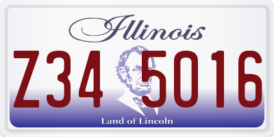 IL license plate Z345016