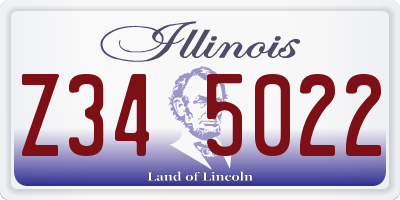 IL license plate Z345022
