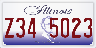 IL license plate Z345023