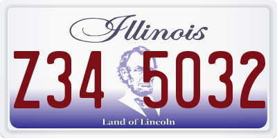 IL license plate Z345032