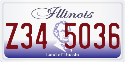 IL license plate Z345036