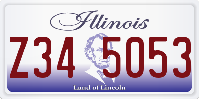 IL license plate Z345053