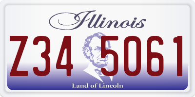 IL license plate Z345061