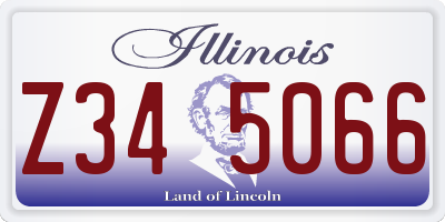 IL license plate Z345066