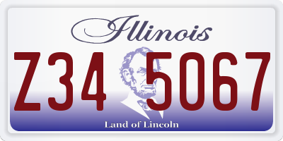 IL license plate Z345067