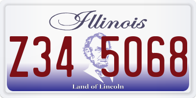 IL license plate Z345068