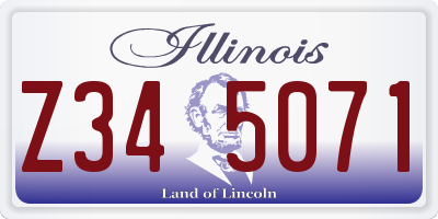 IL license plate Z345071