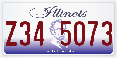 IL license plate Z345073