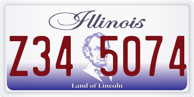 IL license plate Z345074