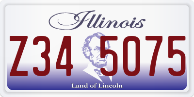 IL license plate Z345075