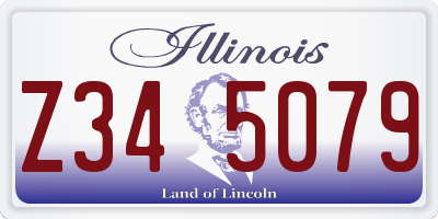 IL license plate Z345079