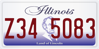 IL license plate Z345083