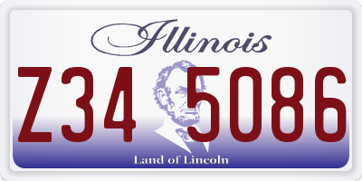 IL license plate Z345086