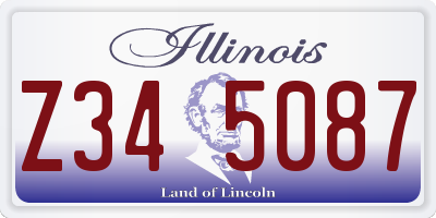 IL license plate Z345087
