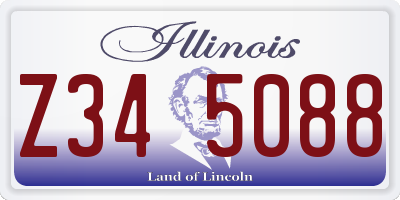 IL license plate Z345088