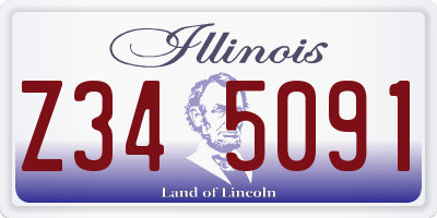 IL license plate Z345091