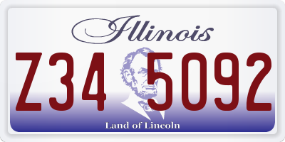 IL license plate Z345092