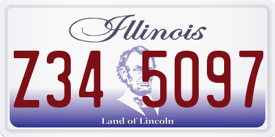 IL license plate Z345097