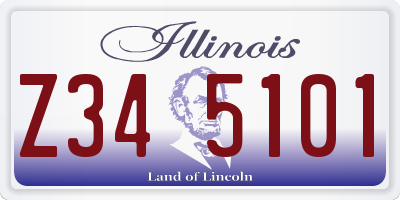 IL license plate Z345101