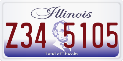IL license plate Z345105