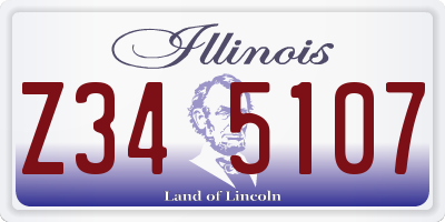 IL license plate Z345107
