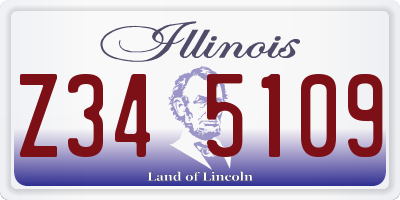 IL license plate Z345109