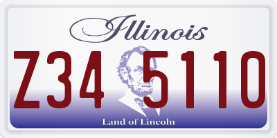 IL license plate Z345110