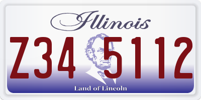IL license plate Z345112