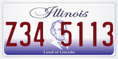 IL license plate Z345113