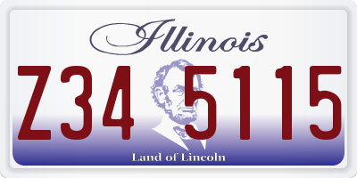 IL license plate Z345115