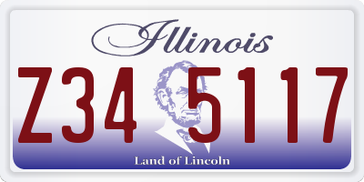 IL license plate Z345117