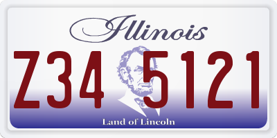 IL license plate Z345121