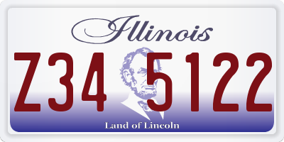 IL license plate Z345122