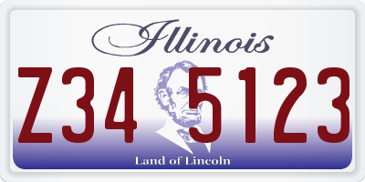 IL license plate Z345123